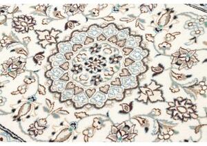 Tappeto Nain 9la Medaglione Floreale Avorio Blu Cielo 68x98 Cm