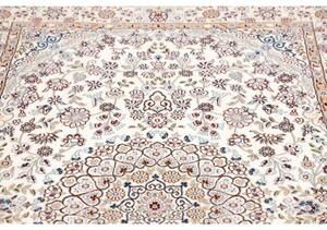 Tappeto Nain 9la Medaglione Floreale Avorio Blu 134x210 Cm