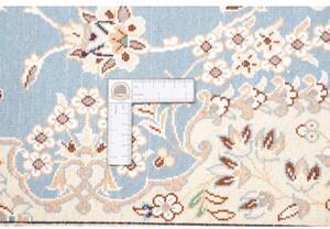 Tappeto Nain 9la Medaglione Floreale Azzurro Avorio 154x242 Cm