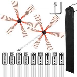 Set di scope per camino 10 m in nylon nero