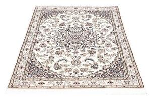 Tappeto Nain 9la Medaglione Floreale Avorio Blu Scuro 102x146 Cm