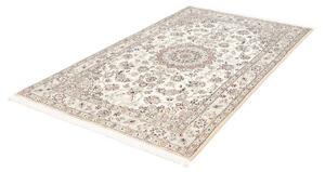 Tappeto Nain 9la Medaglione Floreale Avorio Blu 127x206 Cm