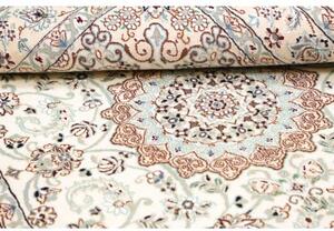 Tappeto Nain 9la Medaglione Floreale Avorio Blu 127x206 Cm