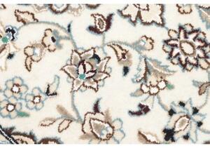 Tappeto Nain 9la Medaglione Floreale Avorio Blu Cielo 68x98 Cm