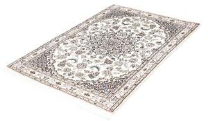 Tappeto Nain 9la Medaglione Floreale Avorio Blu Scuro 102x146 Cm