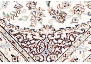 Tappeto Nain 9la Medaglione Floreale Avorio Blu Scuro 102x146 Cm