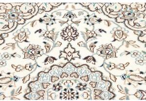 Tappeto Nain 9la Medaglione Floreale Avorio Blu Cielo 68x98 Cm