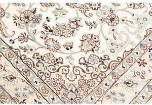 Tappeto Nain 9la Medaglione Floreale Avorio Blu 127x206 Cm