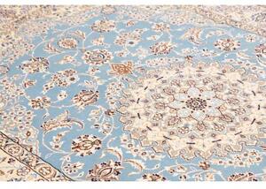 Tappeto Nain 9la Medaglione Floreale Azzurro Avorio 154x242 Cm