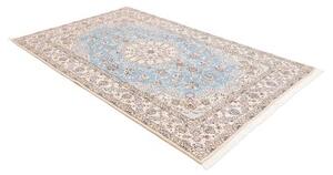 Tappeto Nain 9la Medaglione Floreale Azzurro Avorio 154x242 Cm