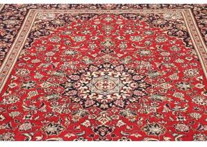 Tappeto Ardakan Medaglione Floreale Rosso Blu Scuro 240x352 Cm