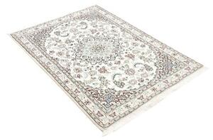 Tappeto Nain 9la Medaglione Floreale Avorio Blu Scuro 102x145 Cm