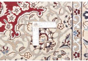Tappeto Nain 9la Medaglione Floreale Rosso Scuro Avorio 113x175 Cm