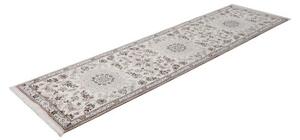 Tappeto Nain 9la Medaglione Floreale Avorio Blu Notte Corsia 80x286 Cm