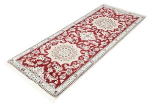 Tappeto Nain 9la Medaglione Floreale Rosso Avorio Corsia 80x200 Cm