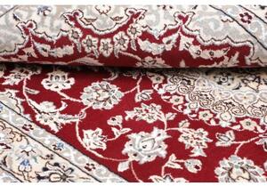 Tappeto Nain 9la Medaglione Floreale Rosso Scuro Avorio 113x175 Cm