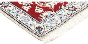 Tappeto Nain 9la Medaglione Floreale Rosso Avorio Corsia 80x200 Cm