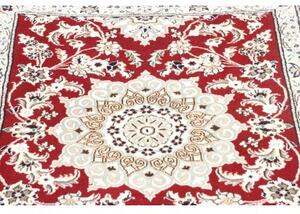Tappeto Nain 9la Medaglione Floreale Rosso Avorio Corsia 80x200 Cm