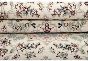 Tappeto Nain 9la Medaglione Floreale Avorio Blu Notte Corsia 80x286 Cm