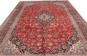 Tappeto Ardakan Medaglione Floreale Rosso Blu Scuro 300x413 Cm