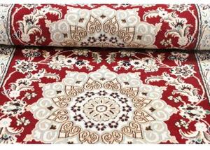 Tappeto Nain 9la Medaglione Floreale Rosso Avorio Corsia 80x200 Cm