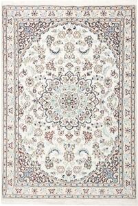 Tappeto Nain 9la Medaglione Floreale Avorio Blu Scuro 102x145 Cm