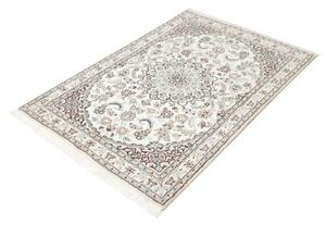 Tappeto Nain 9la Medaglione Floreale Avorio Blu Scuro 102x145 Cm