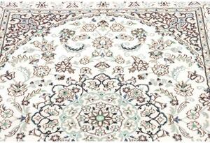 Tappeto Nain 9la Medaglione Floreale Avorio Blu Scuro 102x145 Cm
