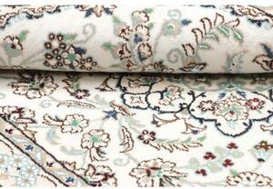 Tappeto Nain 9la Medaglione Floreale Avorio Blu Scuro 102x145 Cm
