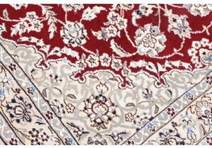 Tappeto Nain 9la Medaglione Floreale Rosso Scuro Avorio 113x175 Cm