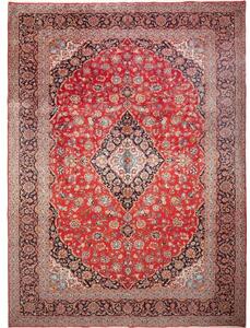 Tappeto Ardakan Medaglione Floreale Rosso Blu Scuro 300x413 Cm