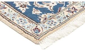 Tappeto Nain 9la Medaglione Floreale Blu Avorio Corsia 78x203 Cm