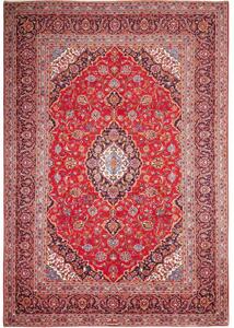 Tappeto Ardakan Medaglione Floreale Rosso Blu Scuro 245x358 Cm