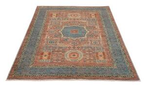 Tappeto Kairo Stilizzato Blu Petrolio Ruggine 125x180 Cm