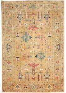 Tappeto Kazak Fine Stilizzato Beige Blu 166x242 Cm