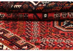Tappeto Shiraz Fine Stilizzato Rosso Blu Scuro 170x254 Cm