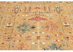 Tappeto Kazak Fine Stilizzato Beige Blu 166x242 Cm