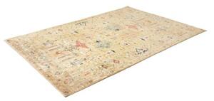 Tappeto Kazak Fine Stilizzato Beige Blu 166x242 Cm