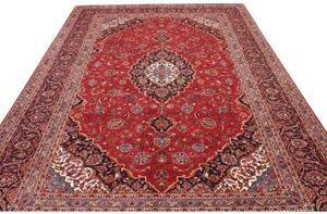 Tappeto Ardakan Medaglione Floreale Rosso Blu Scuro 245x358 Cm