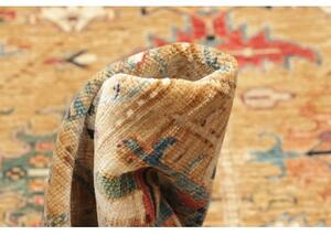 Tappeto Kazak Fine Stilizzato Beige Blu 166x242 Cm