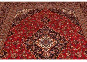 Tappeto Ardakan Medaglione Floreale Rosso Blu Scuro 200x312 Cm