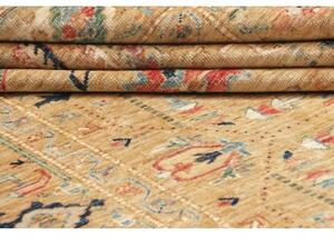 Tappeto Kazak Fine Stilizzato Beige Blu 166x242 Cm