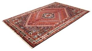 Tappeto Shiraz Fine Stilizzato Rosso Blu Scuro 170x254 Cm