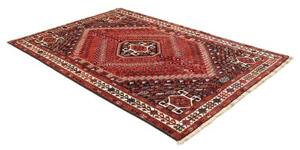 Tappeto Shiraz Fine Stilizzato Rosso Blu Scuro 170x254 Cm
