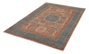 Tappeto Kairo Stilizzato Blu Petrolio Ruggine 125x180 Cm