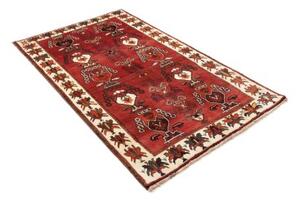 Tappeto Shiraz Fine Stilizzato Rosso Avorio 122x210 Cm