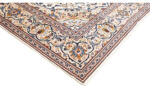 Tappeto Kashan Medaglione Floreale Avorio Blu 193x300 Cm