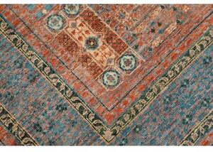 Tappeto Kairo Stilizzato Blu Petrolio Ruggine 125x180 Cm