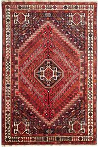 Tappeto Shiraz Fine Stilizzato Rosso Blu Scuro 170x254 Cm