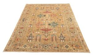 Tappeto Kazak Fine Stilizzato Beige Blu 166x242 Cm